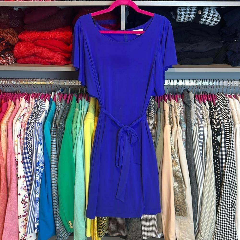 Calvin Klein blue tie dress size 12